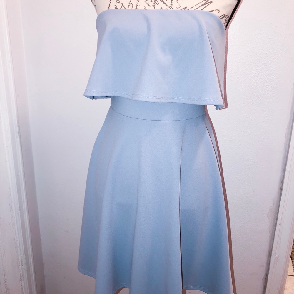 Baby Blue Strapless Dress